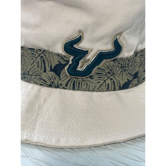Zephyr South Florida Bulls Skipper Bucket Hat Adult L/XL Ivory Dark Forest NEW - Picture 3 of 7